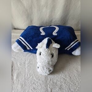 NFL Pillow Pets Indianapolis Colts Large 18” Stuffed Plush Blue/White Horse See